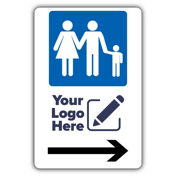 Large Family Parking Icon Arrow Right – Add Your Logo