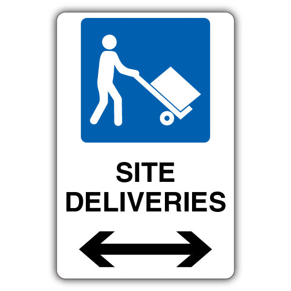 Site Deliveries – Mandatory Loading Vehicle – Arrow Left/Right