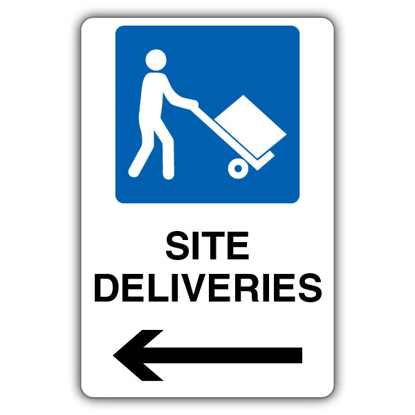 Site Deliveries – Mandatory Loading Vehicle – Arrow Left