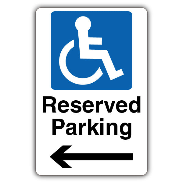 Reserved Parking – Mandatory Disabled – Arrow Left