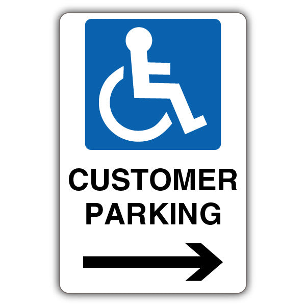 Customer Parking – Mandatory Disabled – Arrow Right
