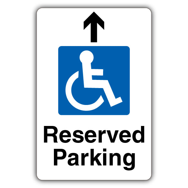 Reserved Parking – Mandatory Disabled – Arrow Up
