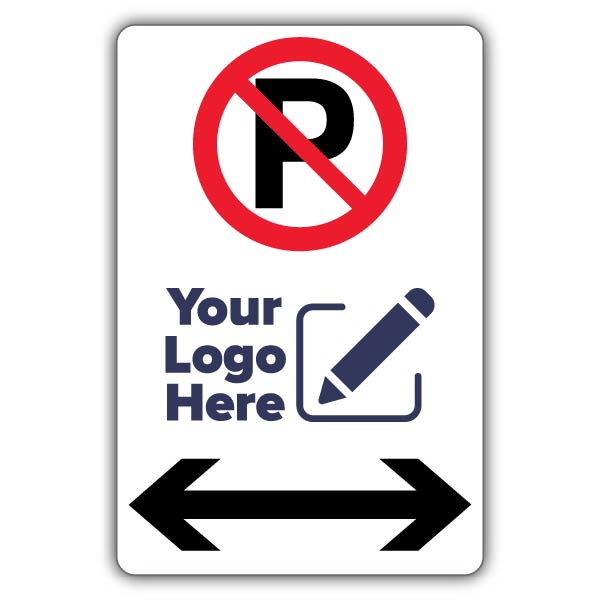 No Parking Arrow Left/Right – Add Your Logo