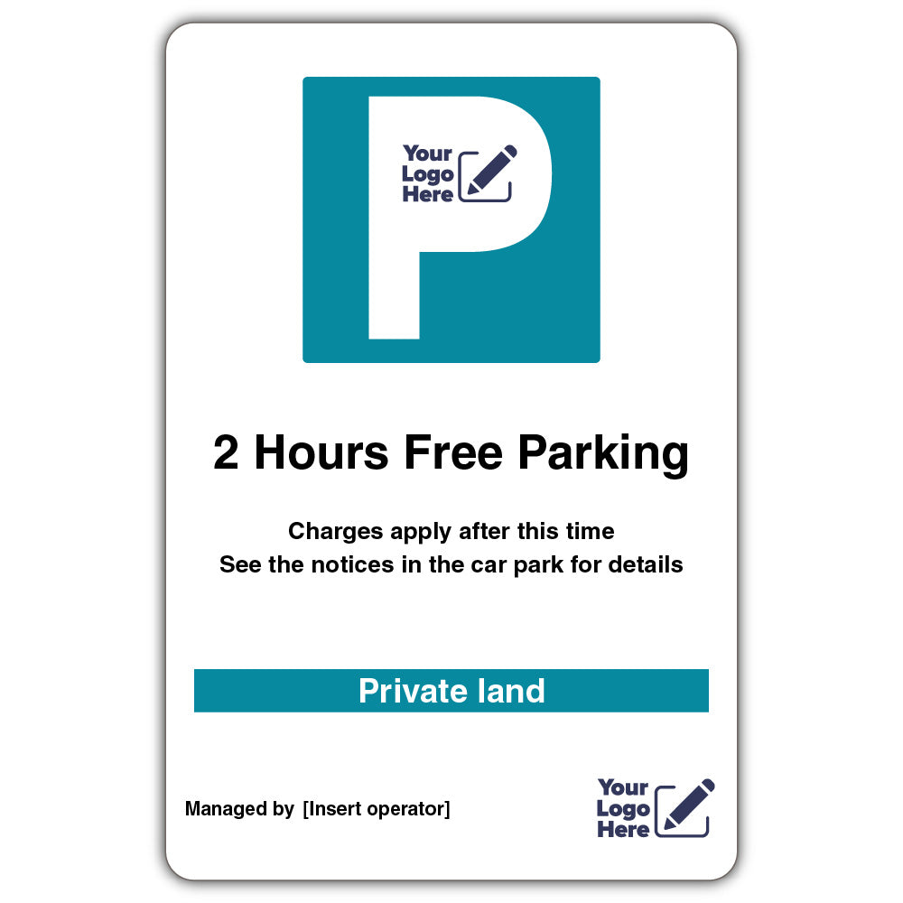2 Hours Free Parking – Portrait