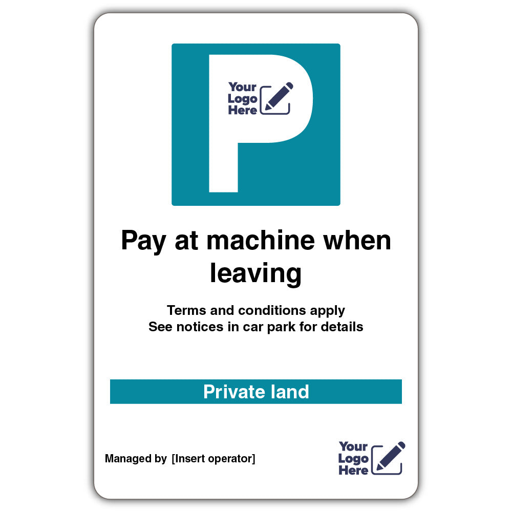 Pay at Machine When Leaving – Portrait