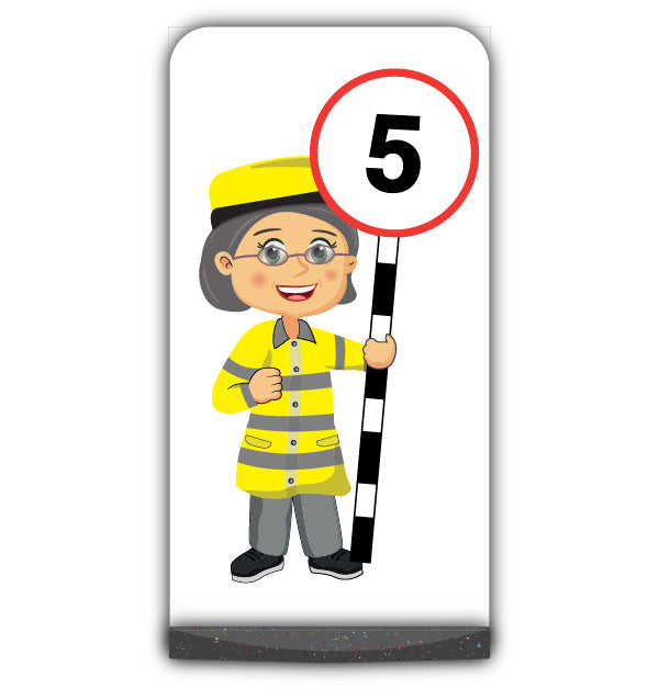 Lollipop Person Flat Panel Pavement Sign – Lisa – 5 mph