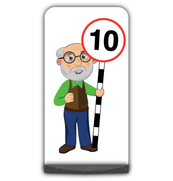 Senior Citizen Flat Panel Pavement Sign – Cyril – 10 mph
