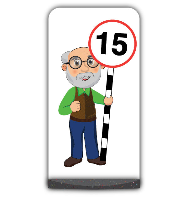 Senior Citizen Flat Panel Pavement Sign – Cyril – 15 mph