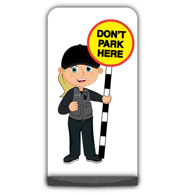 Security Guard Flat Panel Pavement Sign – Grace – Don't Park Here