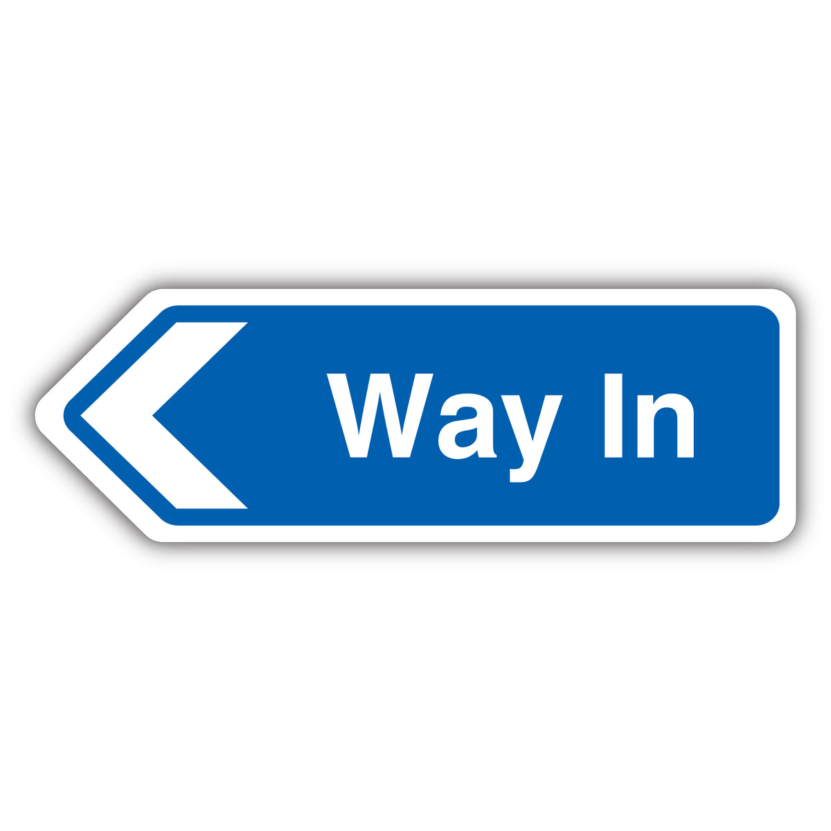 Way In Arrow Left – Shaped Sign