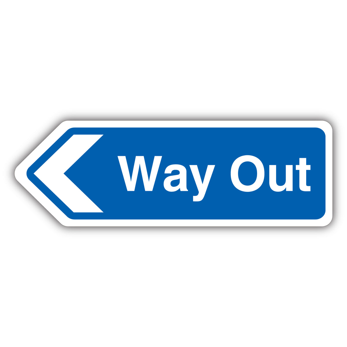 Way Out Arrow Left – Shaped Sign