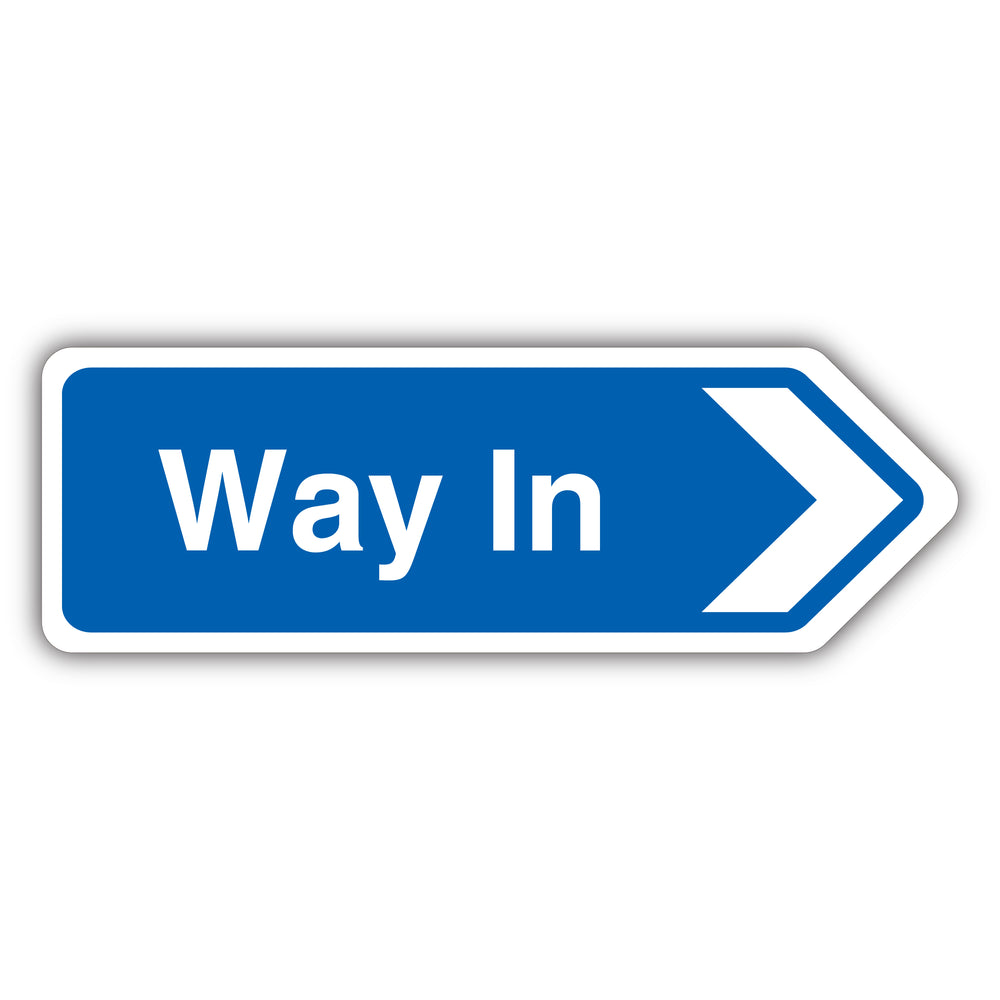 Way In Arrow Right – Shaped Sign