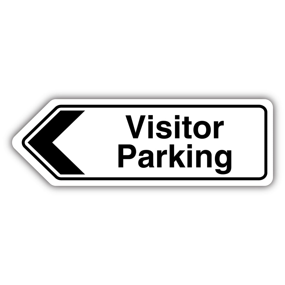 Visitor Parking Arrow Left – Shaped Sign