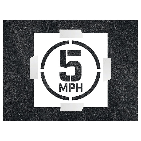 5 MPH Road Stencil