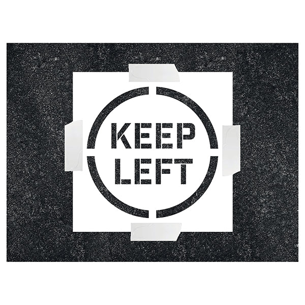 Keep Left – Stencil – Square