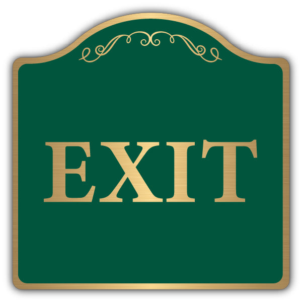 Exit – Brushed Gold Prestige Sign