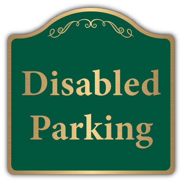 Disabled Parking – Brushed Gold Prestige Sign