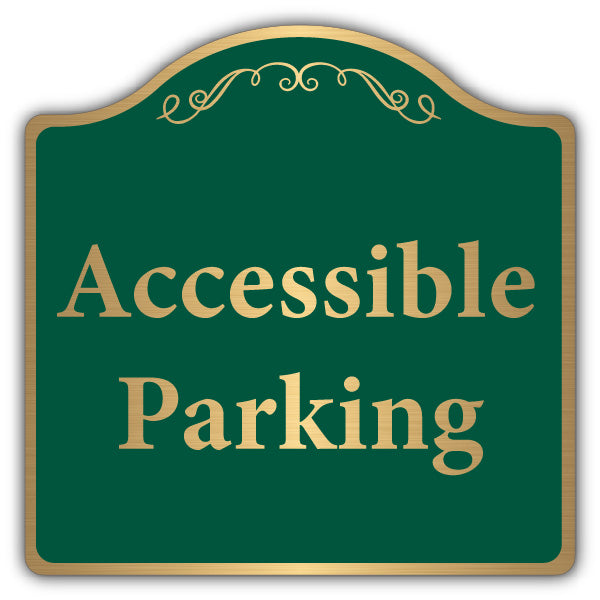 Accessible Parking – Brushed Gold Prestige Sign