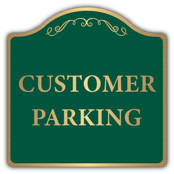 Customer Parking – Brushed Gold Prestige Sign