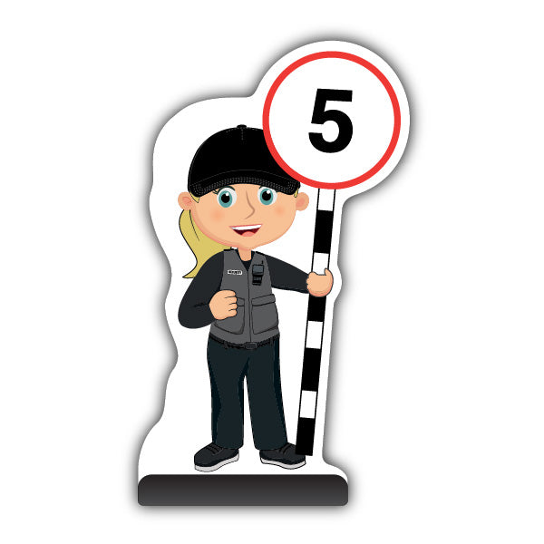 Security Guard Cut Out Pavement Sign – Grace – 5 mph