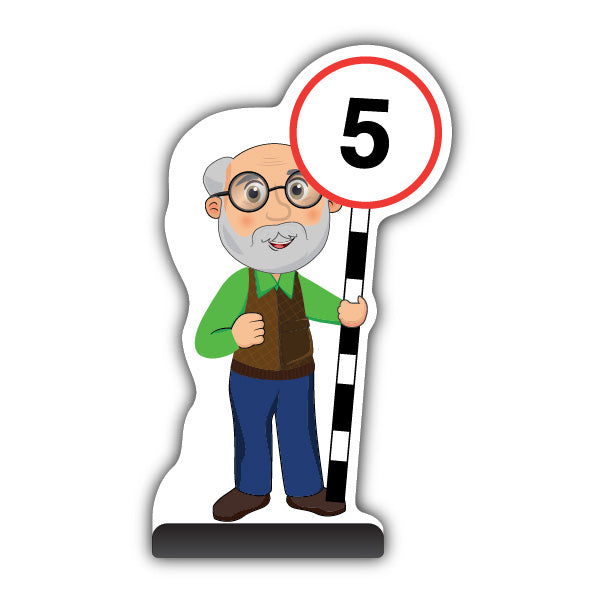 Senior Citizen Cut Out Pavement Sign – Cyril – 5 mph