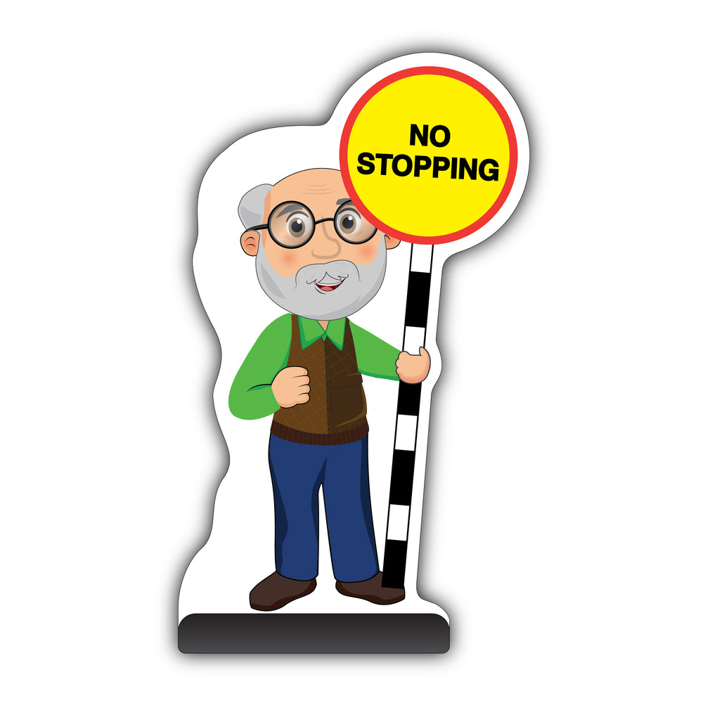 Senior Citizen Cut Out Pavement Sign – Cyril – No Stopping