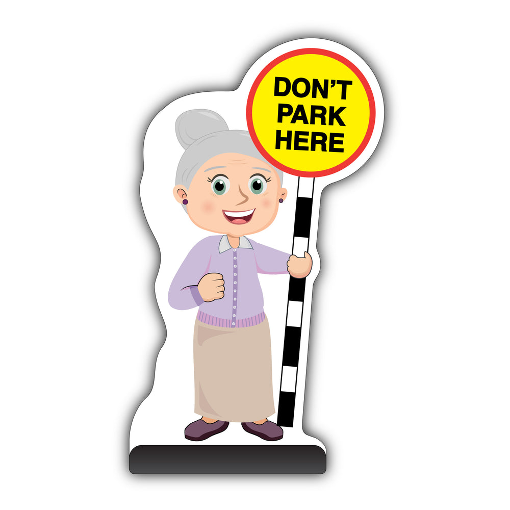 Senior Citizen Cut Out Pavement Sign – Joan – Don't Park Here