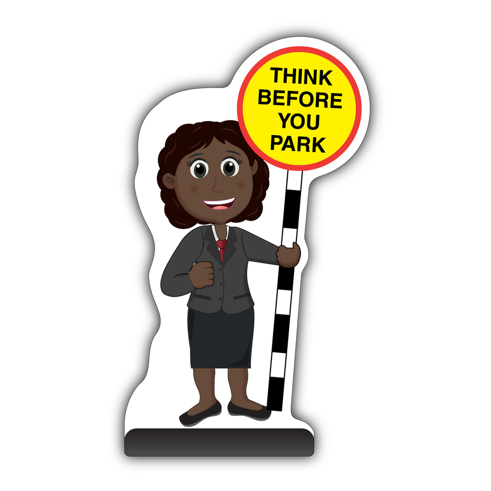 Teacher Cut Out Pavement Sign – Ms Simmons – Think Before You Park