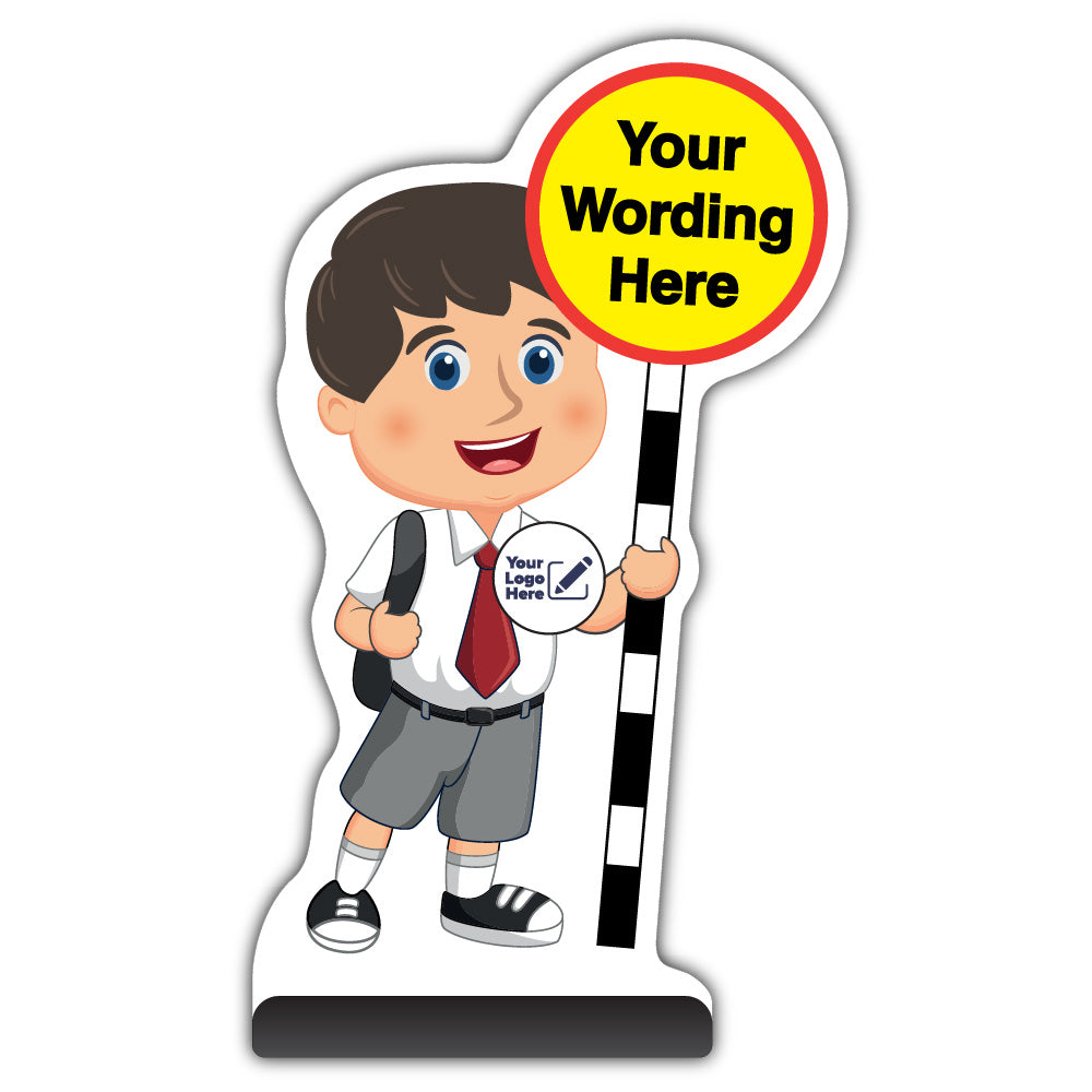 Custom Kid Cut Out Pavement Sign – Charlie – Add Your Logo