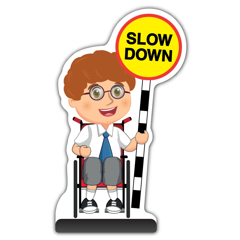 School Kid Cut Out Pavement Sign – Ben – Slow Down