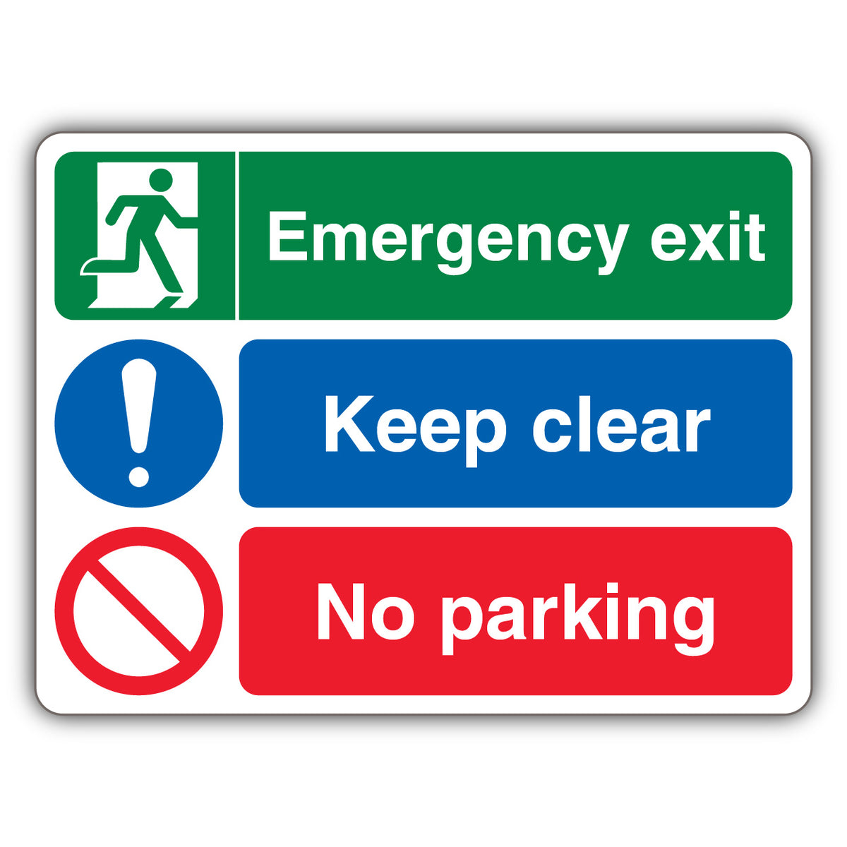 No Parking Emergency Exit Keep Clear