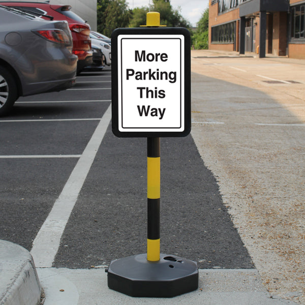 Temporary Signpost – More Parking This Way