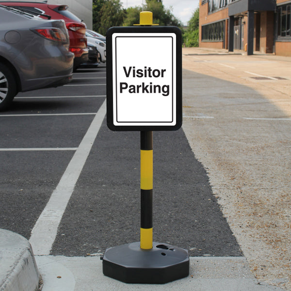 Temporary Signpost – Visitor Parking