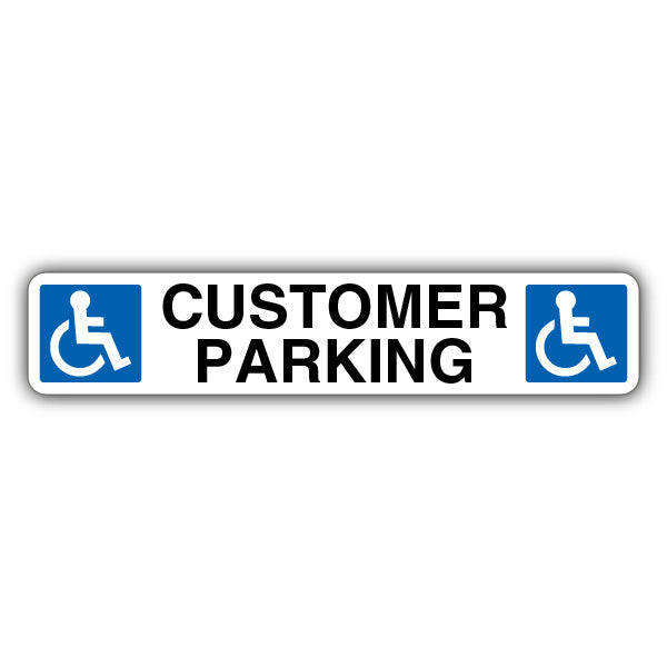 Customer Parking – Dual Symbol Mandatory Wheelchair Access – Kerb Sign