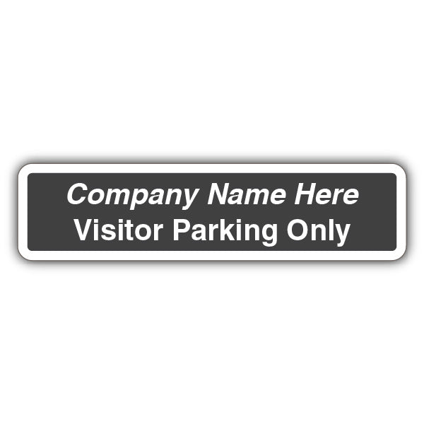 Custom Company Name – Visitor Parking Only – Kerb Sign