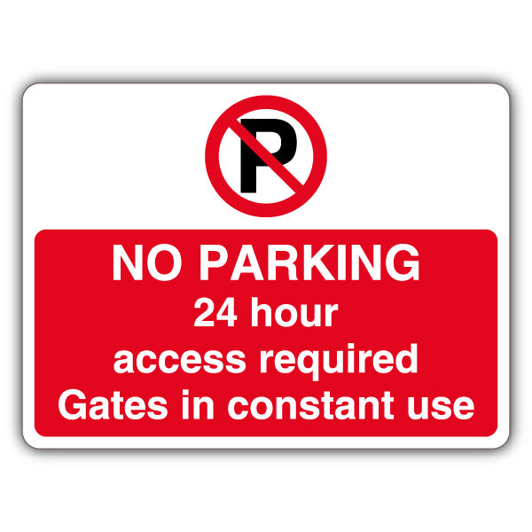 No Parking Gates In Constant Use – Prohibition 'P' – Landscape