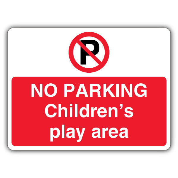 No Parking Children's Play Area – Prohibition 'P' – Landscape