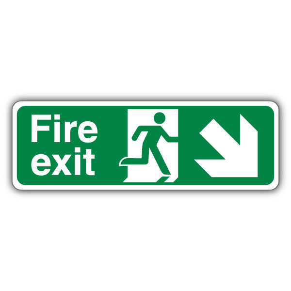 Fire Exit Arrow Down Right