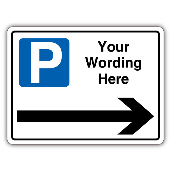 Custom – Mandatory Blue Parking – Arrow Right – Landscape