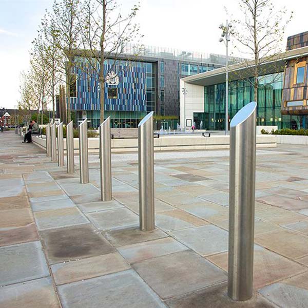 Ornamental Stainless Steel Mitre Top Bollards