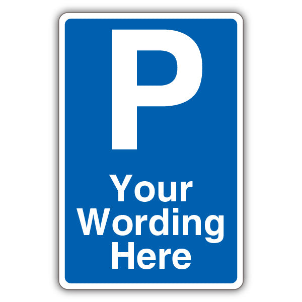 Custom – Mandatory Blue Parking – Blue Large Text