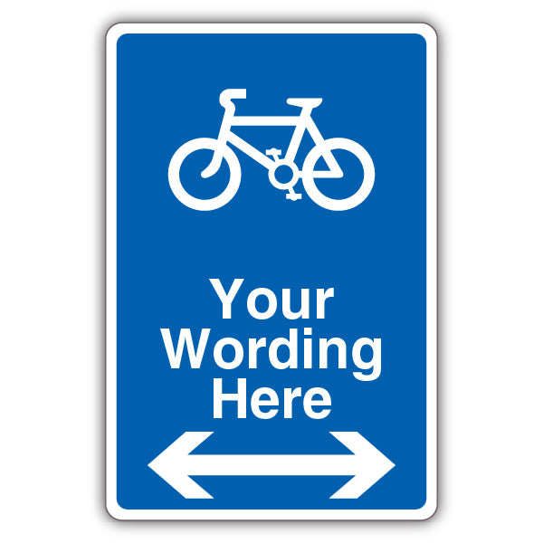 Custom – Mandatory Cycle Parking – Blue – Arrow Left/Right