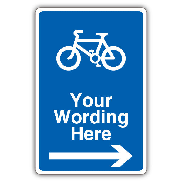 Custom – Mandatory Cycle Parking – Blue – Arrow Right
