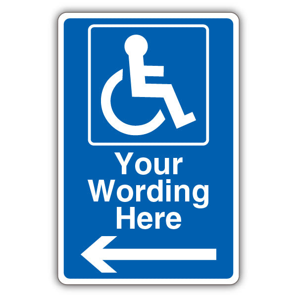 Custom – Mandatory Disabled – Blue Arrow Left