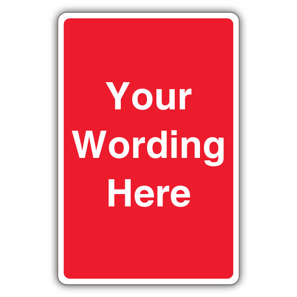 Custom Text – Red Prohibitory