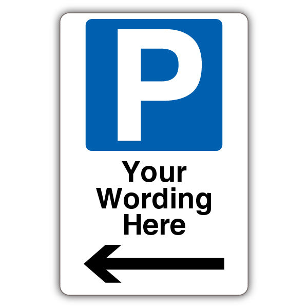 Custom – Mandatory Blue Parking – Arrow Left
