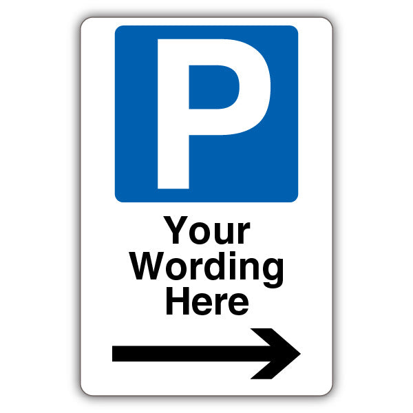 Custom – Mandatory Blue Parking – Arrow Right