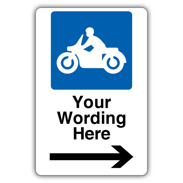 Custom – Mandatory Motorcycle Parking – Arrow Right