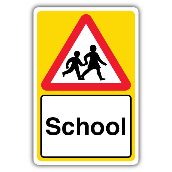 School – Children Crossing Triangle – Yellow