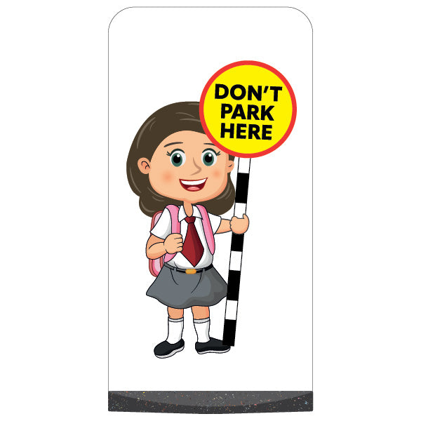 School Kid Flat Panel Pavement Sign – Mollie – Don't Park Here